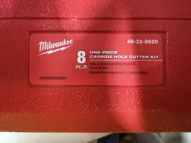 49-22-8620 Milwaukee Carbide Hole Cutter Single-piece 8-pc Set