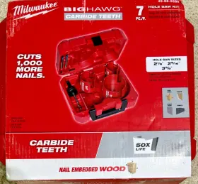49-56-9280 Milwaukee 7 Piece Big Hawg With Carbide Teeth Kit New In Case/box