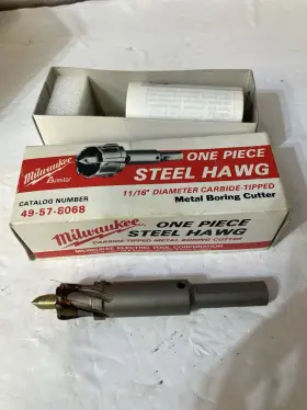 49-57-8068 Milwaukee 11/16 Steel Hawg Carbide Cutter Bit Hole New