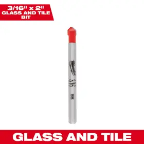 48-20-8981 Milwaukee 4921472 Glass And Tile Drill Bit 3/16 Inch Diameter Model#