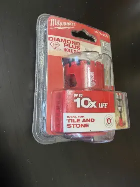 Milwaukee 49565620 49-56-5620 Diamond Plus 1-1/4 Inch Hole Saw For Tile Stone Glass New
