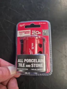 Milwaukee 49565630 Diamond Max Hole Saw 49-56-5630 Porcelain Tile Stone 1-1/2 Inch 38mm