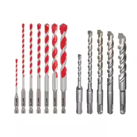 Milwaukee 705353661679 Carbide Hammer Drill Bit Kit Set Concrete/stone And 2-cutter Sds-plus 12-piece