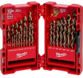 Milwaukee 709618269631 29 Pc. Cobalt Red Helix Metal Drill Bit Set