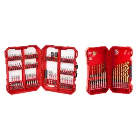 Milwaukee 711181566222 Shockwave Impact Duty Alloy Steel Screw Driver Bit Set With Titanium Drill S