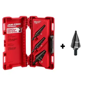 Milwaukee 726084753303 Black Oxide Step Drill Bit Set 4-piece