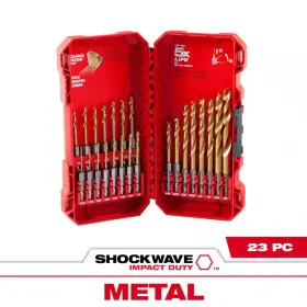 Milwaukee 744110612288 Shockwave Impact Duty Titanium Twist Drill Bit Set 23-piece