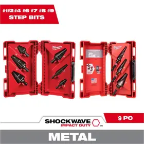 Milwaukee 744759686572 Black Oxide Step Drill Bit Set 6-piece With Shockwave Impact Duty Titanium Ste