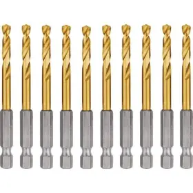 Milwaukee 888234574302 Shockwave 3/16 Inch Titanium Twist Drill Bit 10-pack