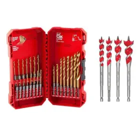 Milwaukee 888234578096 Shockwave Impact Duty Titanium Drill Bit Set With Wood Drilling