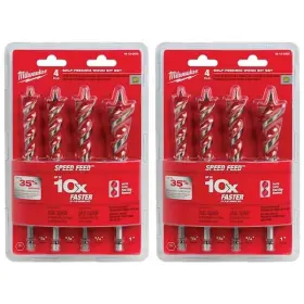 Milwaukee 888234588743 Speed Feed Auger Wood Drilling Bit Set 8-piece