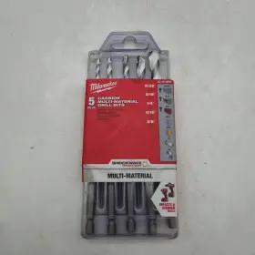 Mwe-48-20-8898 Milwaukee 48-20-8898 Shockwave Carbide Multi-material 5-piece Drill Bit Set