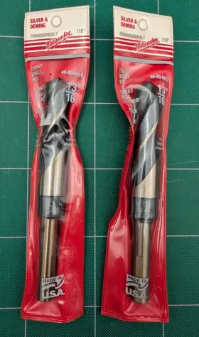 48-89-0812 Milwaukee Tool 2 13/16 Inch S&d Thunderbolt Twist Drill Bits 1/2 Shank