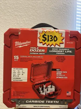 49-22-3097 Milwaukee Tool 15 Pc. Hole Dozer With Carbide Teeth Saw Set