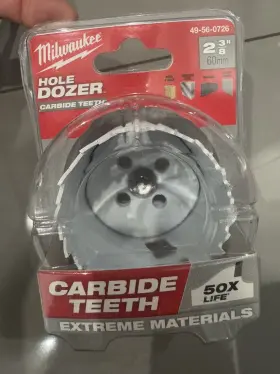 49-56-0726 Milwaukee Tool 2-3/8 Inch Hole Dozer With Carbide Teeth