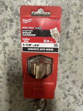 48-20-8488 Milwaukee Tools Sds Max 4-cutter Solid Carbide 1-1/2 Inch X23 Drill 1508
