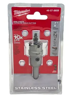 49-57-8609 Milwaukee Tools 7/8 Inch One Piece Carbide Hole Cutter