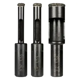 Mb-65230 Montana Brand Tools 94090830 Brands 3 Piece Diamond/tile Drill Set 3/16 Inch 1/4 1/2 Hex