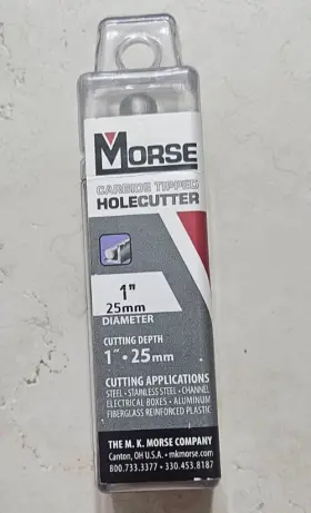 36fv31 Morse 167093 Ctd16 Carbide Tipped Deep Hole Cutter 1-inch 25mm Multi