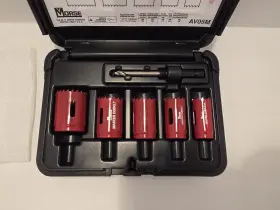 Av05m Morse Master Cobalt Hole Saw Kit 6 Piece Bi-metal Complete Av05m Morse Master Cobalt Hole Saw Kit 6 Piece Bi-metal Complete