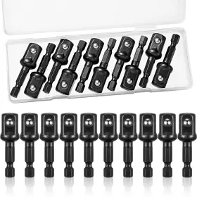 Mudder-sjisdd93 Mudder Impact Adapter Square Socket For Drills Extension 1/2 Inch Tip Black