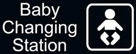 Mvgges 884328284133 New Baby Changing Station Sign 8 X 3 In With English And X8 Black