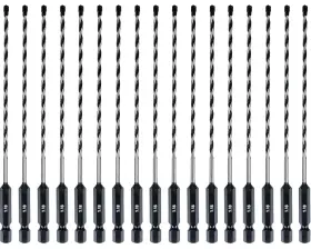 Narwhal 810147653690 1/8 Inch Masonry Drill Bits 13 Pack - Industrial Grade Standard Chuck 6 I