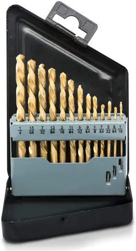 10038a Neiko Left-hand Drill-bit Set High-speed Steel Drills With 13 Piece