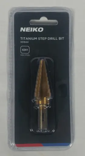 10184a Neiko Titanium Step Drill Bit 1/4 Inch To 3/4 - 1/16 Increment