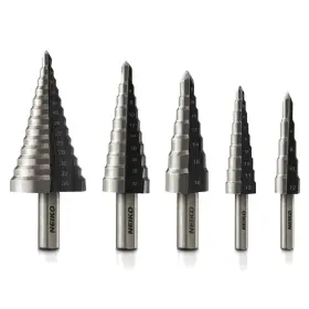 10198a Neiko 732454265161 Step Drill Bit Set 5 Piece 4mm- 35mm Metric Titanium High Speed S