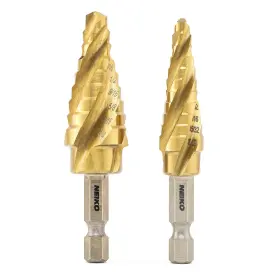 4-flute Neiko 816914023642 10172a Step Drill Bits With Spiral-grooved Design Bit &1/4-inch