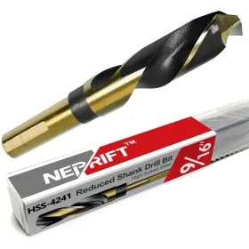 Mqq004 Neprift 9/16 Inch Drill Bit -reduced Shank High Speed Steel Hss 4241 1/2 For Blac Mqq004 Neprift 9/16 Inch Drill Bit -reduced Shank High Speed Steel Hss 4241 1/2 For Blac