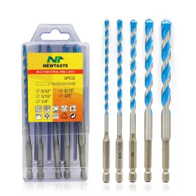 Ntmh01 Newtaste 5pcssize 5/32 Inch -3/8 Masonry Drill Bit Set With Hex Shank Concrete Dr