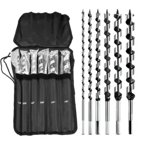 Ni0023-6p Nicavkit 6pcs 12inch Long Auger Drill Bit Set For Wood 1/4-7/8inch Hex Shank Ship D