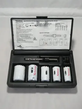 81430 Nicholson Maintenance Bi-metaloy Holesaw Kit Catalog No. 7pc Saw Set Usa