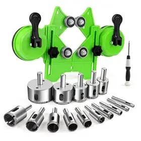 Ningguo Small Monkey Trade Co. Ltd 748521545272 Diamond Hole Saw Kit 17pcs Tile Drill Bits Sets With A-17pcs
