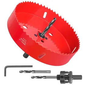 152mmhss Nisusk 313088088021 6 Inch Hole Saw - Bi-metal Heavy Duty Cutter For Metal/