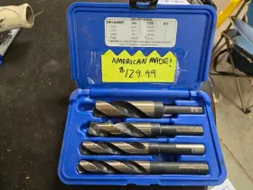 Sd-4sp Norseman 12250 4 Pc Silver And Deming Drill Bit Set Hi-moly M7 9/16-1 Inch S&d Usa