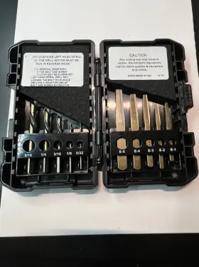 Br-10sq Norseman 10pc Screw And Bolt Extractor Ez Out Set Left Drill Bits #1-5 Usa