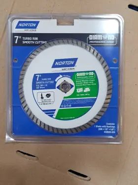 J27002390 Norton 50509-038 7 Inch Turbo Rim Smooth Cutting Diamond Edge Saw Blade