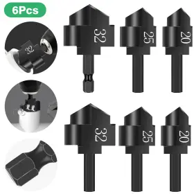 Nsioutlet 600609588161 6pack Ppr Lifting Stepped Reamer Drill Bit For Water Pipe Tube Connection Tool