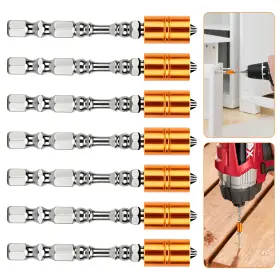 Nsioutlet 655887913006 7pcs 1/4 Inch Hex Shank Ph2 Magnetic Drywall Screw Setter Bit Set With Depth Stop 65mm