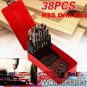 Abs528964 Ocasami 38pcs Metric Drill Bit Set Hss Iron Twist Steel Kit High Speed