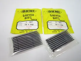 V-05t Ohmi Seiki 2x Driver Bits T8 X 64mm Halfmoon - 64 Mm 8 Separate Lots