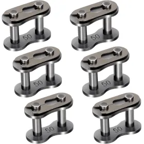 Oiiki 445011263274 6 Pack #50 Roller Chain Connecting Links Master Connector Link For Agricu