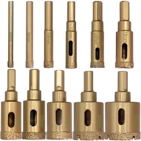 Ostsoyyd Blkkhb- 11pcs Set Diamond Hole Saw For Tile Drill Bit Coated Marble
