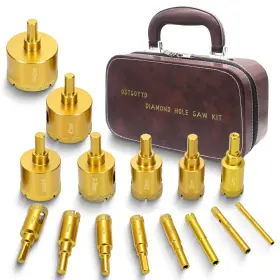 Ostsoyyd Blkkhb- 15pcs Diamond Hole Saw Kit 6-50mm Dry/wet Core Drill Bit Set For Porc
