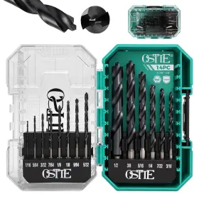 14zdt-m35tialnfbaus Ostte 14 Pcs Cobalt Drill Bit Set Pro M35 With Bullet Point Tip