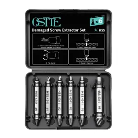 6lsqcq-4241yfbaus Ostte Damaged Screw Extractor Set 6pcs Stripped Easy Out Re