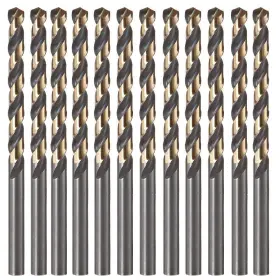 Oxtul 941586100088 12 Pcs 9/64 Inch Black And Gold Coated Twist Drill Bits Pack In Plastic Bag